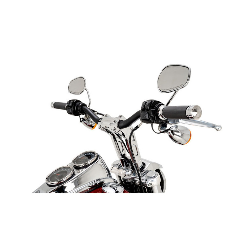 PM, 1-1/4" Phatbar & 12" riser kit. Chrome