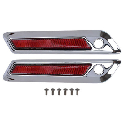 Saddlebag latch cover kit. Chrome