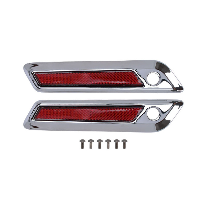 Saddlebag latch cover kit. Chrome