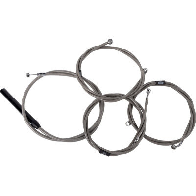 Handlebar Cable/Brake Line Kit - Complete - 15" - 17" Handlebars - Stainless