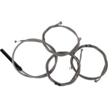 Handlebar Cable/Brake Line Kit - Complete - 15" - 17" Handlebars - Stainless