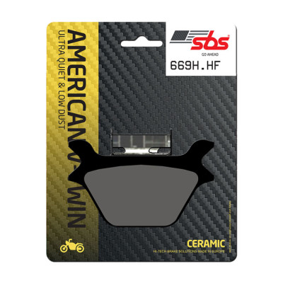 Plaquettes de frein arrière SBS - Harley Davidson Big Twin et Sportster de 1987 à 1999 - Céramique