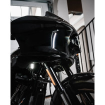 Grilles avec éclairage LED pour carénage des Harley Davidson Softail Low Rider ST à partir de 2022 - Ambre / Blanc