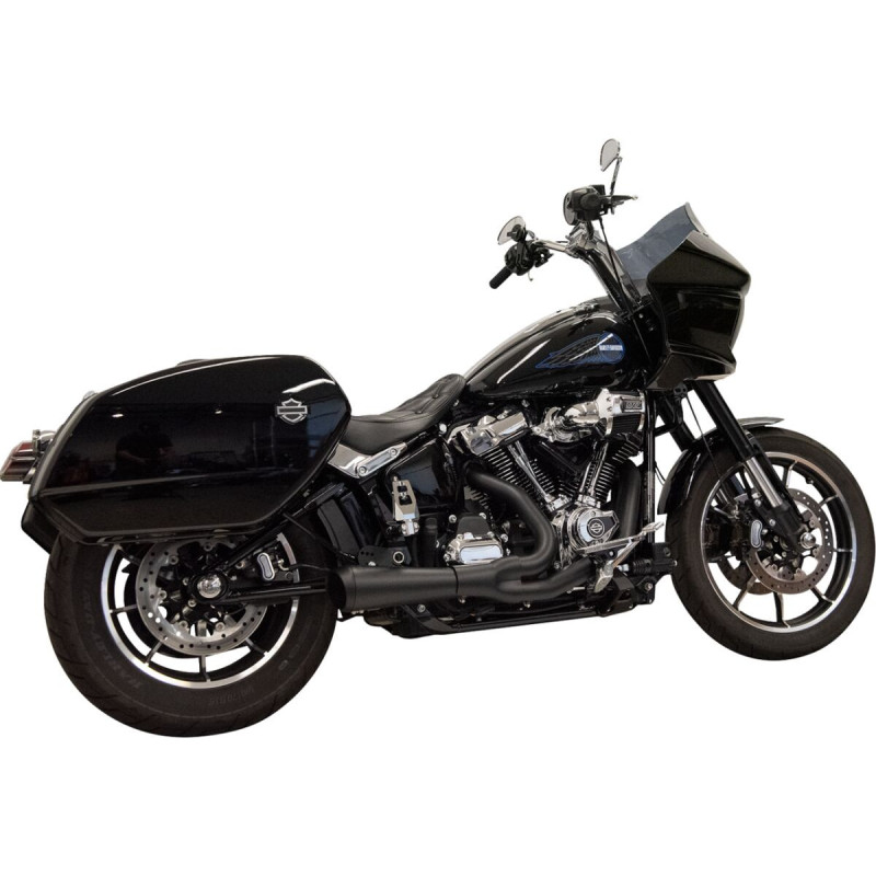 Exhaust Short Ripper 2:1 w/Megaphone Blk 49 tate M8 Softail