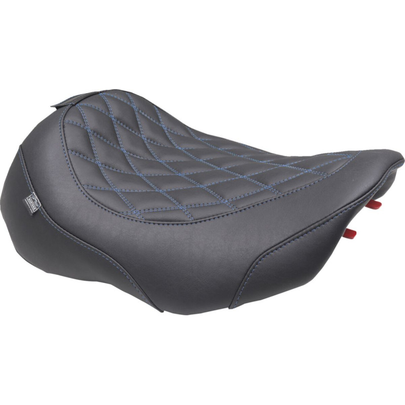 Wide Tripper™ Seat - Solo - Dark Brown/Sky Blue Stitching