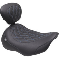 Wide Tripper™ Seat - Solo - Dark Brown/Sky Blue Stitching