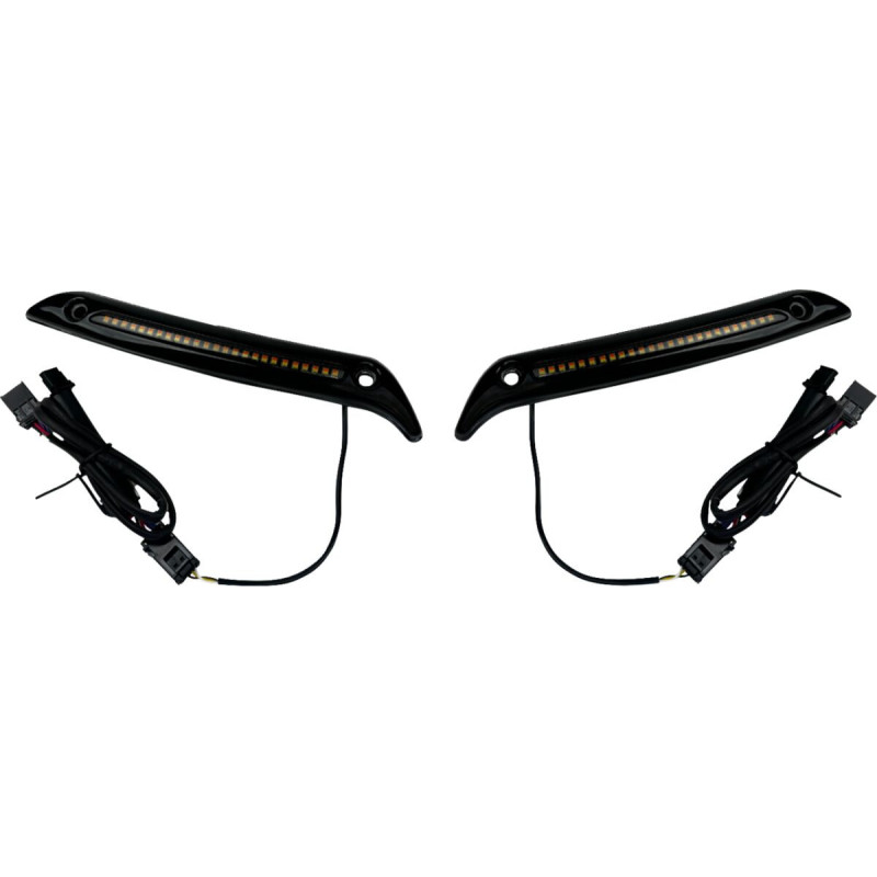 ECE LOW RIDER ST LED WINDSHIELD TRIM GLOSS G-BLK