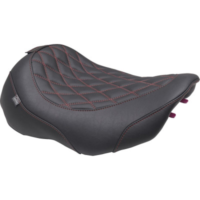 Wide Tripper™ Seat - Solo - Dark Brown/Dark Cherry Stitching