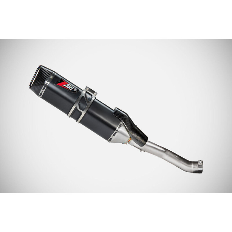 Slip-On Exhaust E5 SS Black with Carbon End Cap for HD-PAN AMERICA