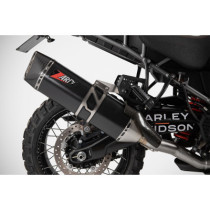 Slip-On Exhaust E5 SS Black with Carbon End Cap for HD-PAN AMERICA