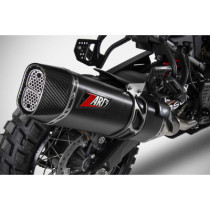 Slip-On Exhaust E5 SS Black with Carbon End Cap for HD-PAN AMERICA