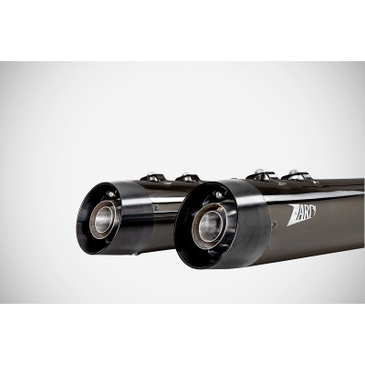 4.5 INCHES SLASH-CUT SLIP-ONS MUFFLER HD-TOURING BLACK CHROME M8 E5