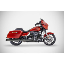 4.5 INCHES SLASH-CUT SLIP-ONS MUFFLER HD-TOURING BLACK CHROME M8 E5