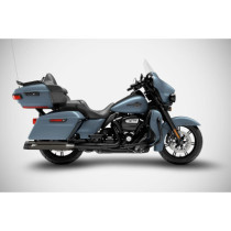 4.5 INCHES SLASH-CUT SLIP-ONS MUFFLER HD-TOURING BLACK CHROME M8 E5
