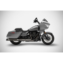 4.5 INCHES SLASH-CUT SLIP-ONS MUFFLER HD-TOURING BLACK CHROME M8 E5