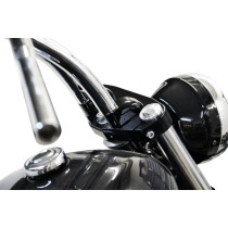 Extensions de Risers Pullback LA Choppers - Diamètre 1" - Hauteur 1" - Harley Davidson - Noir brillant