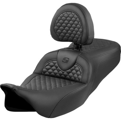 Roadsofa™ Seat - Dragon Scale Stitch - Black Stitch - w/ Backrest