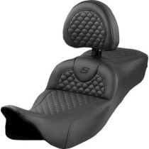 Roadsofa™ Extended Reach Seat - Dragon Scale Stitch - Black Stitch - w/ Backrest