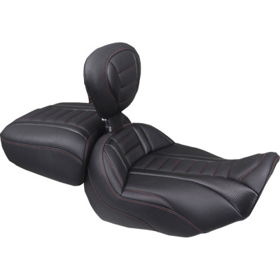 SEAT SOLO DELUXE TOUR W/DBR DARK CHERRY THREAD