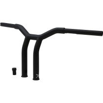 Guidon T-Bar Burly Dominator - Hauteur 10" - Diamètre 1.25" - PullBack - Harley Davidson à partir de 1982 - Noir mat