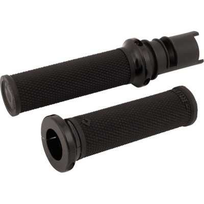 Ruffian Lock-On Street Grips - CVO - Black/Black