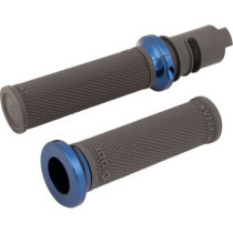 Ruffian Lock-On Street Grips - CVO - Graphite/Blue