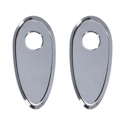 MCS, fender strut turn signal hole covers. Chrome