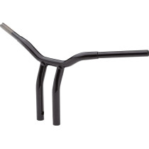 Guidon Kage Fighter - Pullback  Diamètre 1-1/4" - Hauteur 12" - Harley Davidson accélérateur électronique (TBW) et câbles - Noir