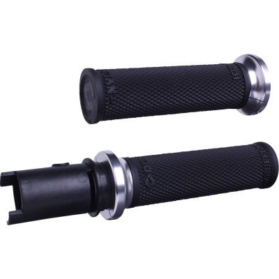 Ruffian Lock-On Street Grips - CVO - Black/Silver