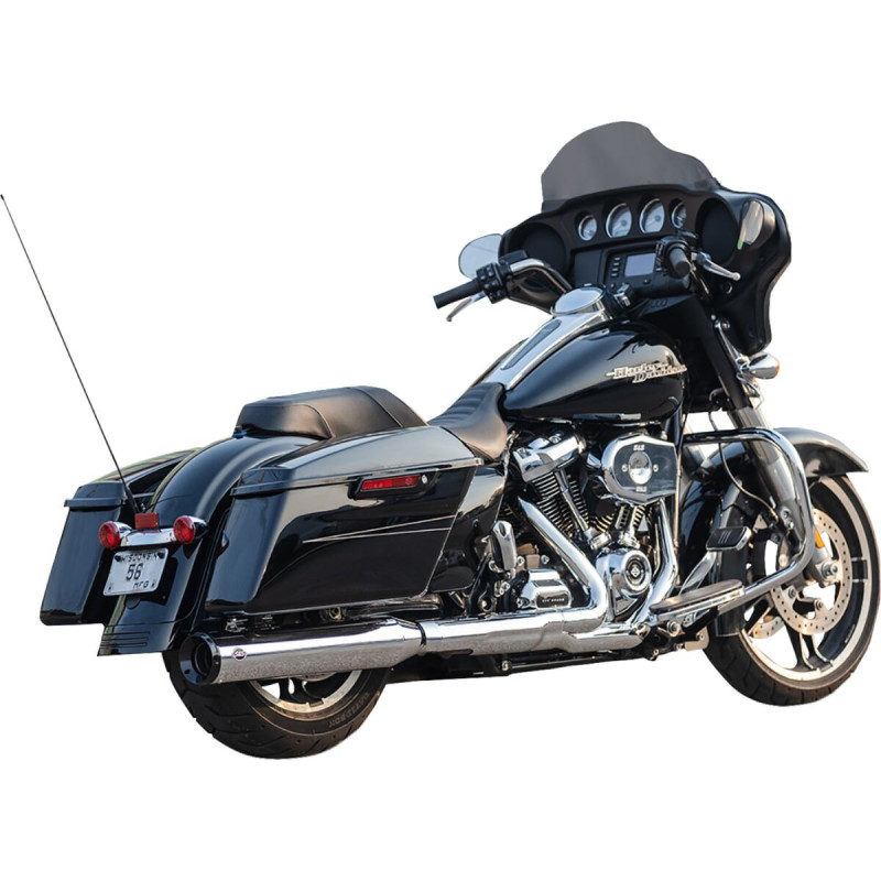 Muffler Swindler 2:1 Chrome 4.5" M8 Touring