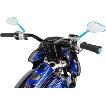 Guidon T-Bar LA Choppers Kage Fighter - Droit - Diamètre 1-1/4" - Hauteur 12" - Noir Brillant Harley