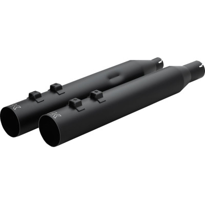 MUFFLER 4.0" M8 STRAIGHT CUT RIPPER BAFFLE BLACK