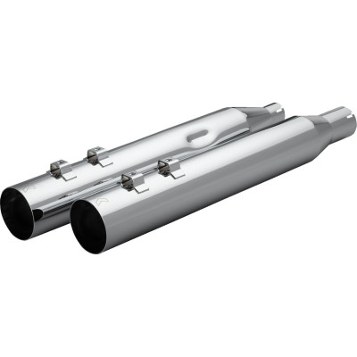 MUFFLER 4.0" M8 STRAIGHT CUT RIPPER BAFFLE CHROME