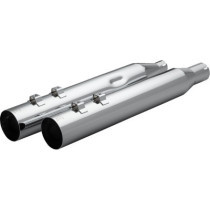 MUFFLER 4.0" M8 STRAIGHT CUT RIPPER BAFFLE CHROME
