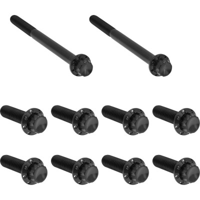 Bolt Kit - Transmission Side Cover/Trap Door - 12-Point - Black