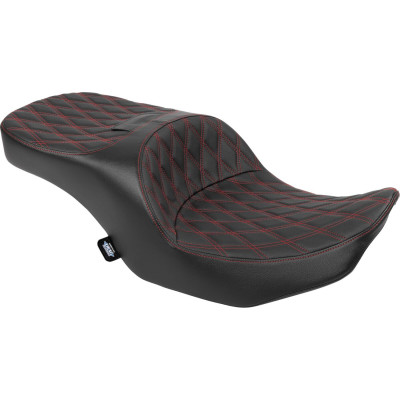 Seat Freedom Tour 2-up Black Vinyl DD Red Stitch Touring