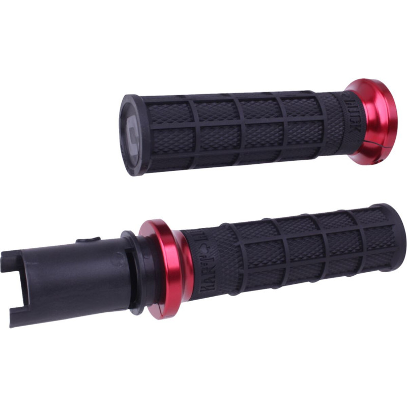 Hart-Luck Signature V-Twin Lock-On™ Grips - CVO - Black/Red