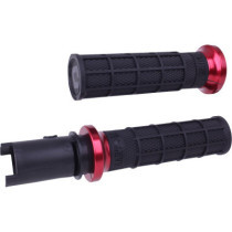 Hart-Luck Signature V-Twin Lock-On™ Grips - CVO - Black/Red