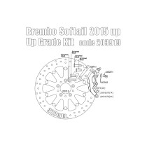 Kit étrier avant 4 pistons Brembo et disque 320 mm - Harley Davidson Softail depuis 2015 - Titane