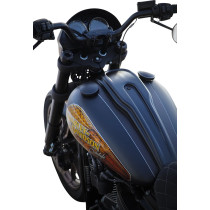 Kit Cache Console Centrale + Relocalisation Compteur Cult-Werk - Harley Davidson Softail Low Rider S - Noir Brillant