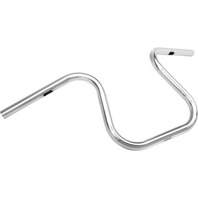 Guidon Loose bar - hauteur 30 cm (12") - Ø 1" - Pour Harley Davidson à accélérateur à câble - Chromé
