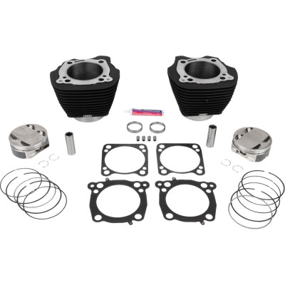 136" Cylinder Kit - 4.625" Stroke - Wrinkle Black w/o Highlighted Fins - M8