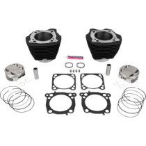 136" Cylinder Kit - 4.625" Stroke - Wrinkle Black w/o Highlighted Fins - M8