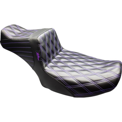 Tailwhip Daddy Long Legs Seat - Black/Purple Double Diamond Stitch