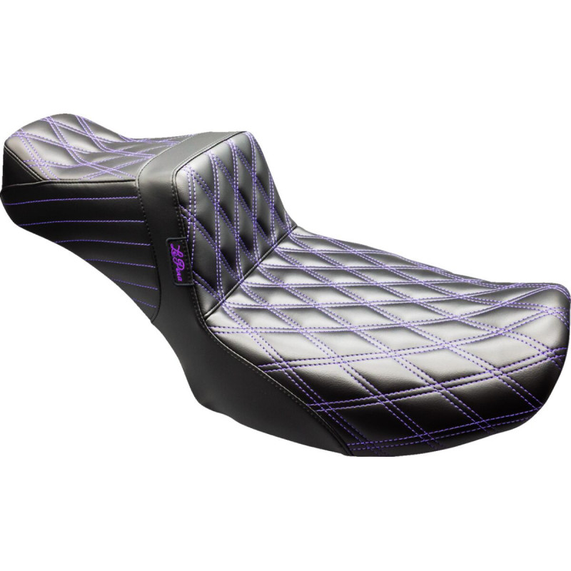 Tailwhip Daddy Long Legs Seat - Black/Purple Double Diamond Stitch