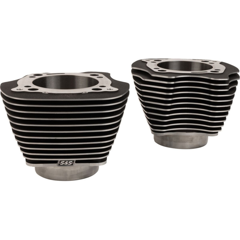 Cylinder Set - 4.32" Bore - Unhoned - Black w/Highlighted Fins - M8