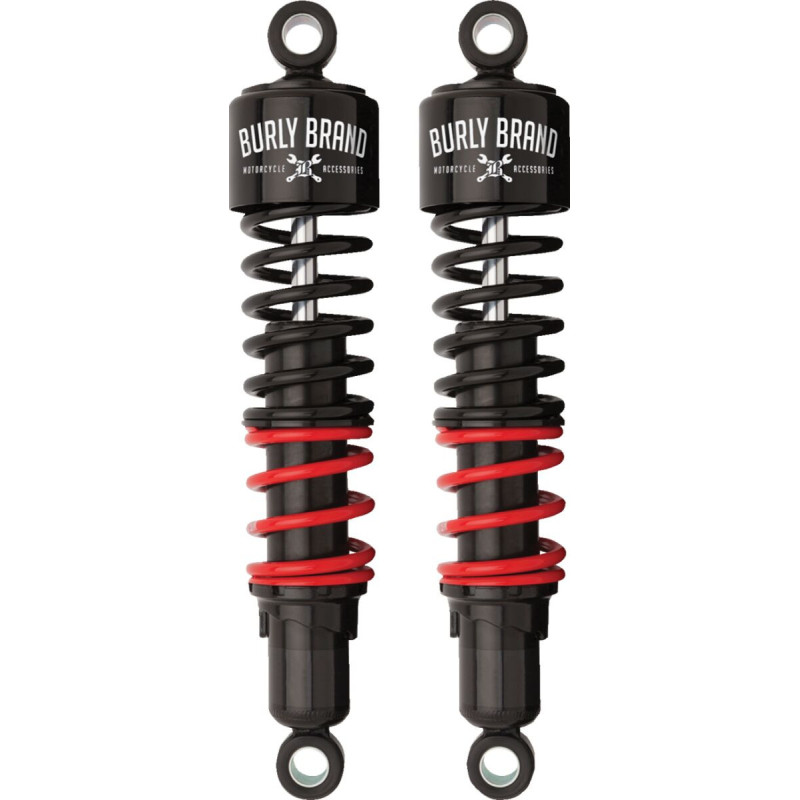 STILETTO SHOCKS, 13" TOURING - (HD SPRING) - BLK/RED
