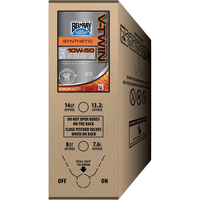 V-Twin Synthetic Oil - 10W-50 - 6 U.S. gal.