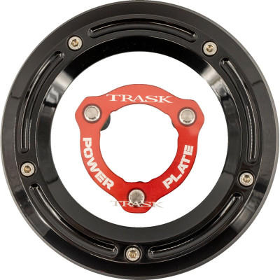 DERBY COVER AND POWER PLATE KIT M8 FL BLK/RED