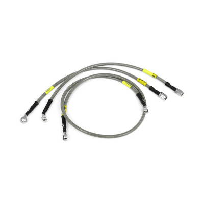 MCS by Goodridge brake line front, stainless clear coated